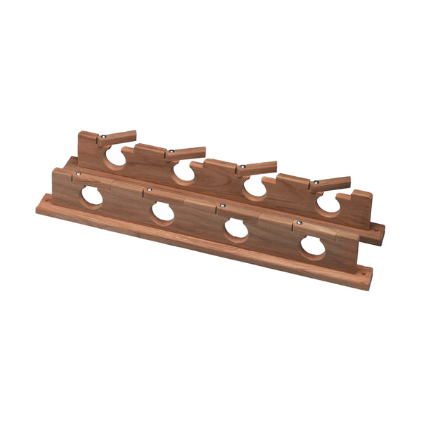 Whitecap Teak Lock-In Four-Rod Storage Rack - Essenbay Marine