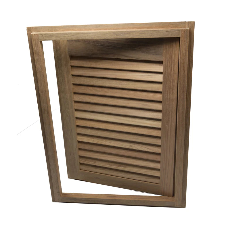 Whitecap Louvered Door & Frame Left Hand Opening 15" x 20" Part 60725 - Essenbay Marine