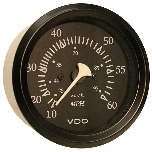 VDO Cockpit Marine 85mm (3-3/8") 60 MPH Pitot Speedometer - Black Dial/Bezel [260-11795] - Essenbay Marine