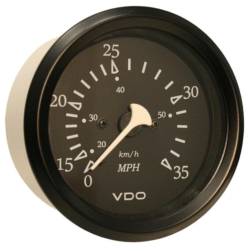 VDO Cockpit Marine 85mm (3-3/8") 35 MPH Pitot Speedometer - Black Dial/Bezel [260-11796] - Essenbay Marine