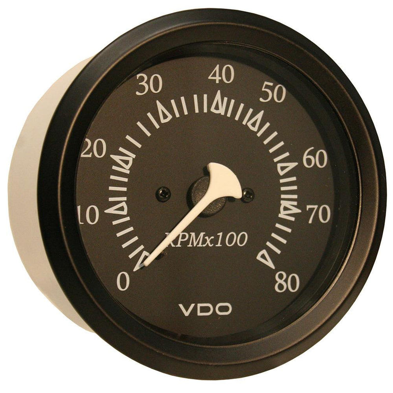 VDO Cockpit Marine 85mm (3-3/8") Outboard Tachometer - Black Dial/Bezel [333-11799] - Essenbay Marine