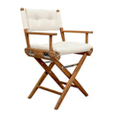 Whitecap Teak Director's Chair W/Cream Cushion 18" Part 61043 - Essenbay Marine