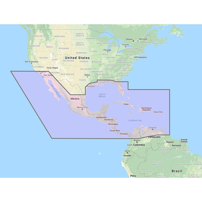 Furuno Central America, Caribbean  Part of Mexico Vector Chart - 3D Data  Standard Resolution Satellite Photos - Unlock Code [MM3-VNA-027] - Essenbay Marine