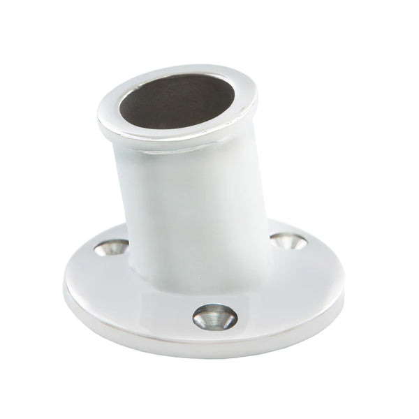 Whitecap Top Mounted Flag Pole Socket 1" Stainless 6147 - Essenbay Marine