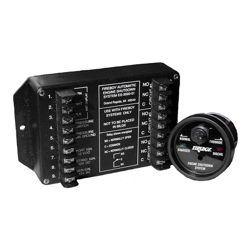 Xintex Engine Shutdown - 5 Circuit w/20A Relays - Round Display [ES-5000-01] - Essenbay Marine