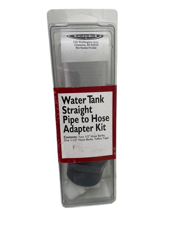 Todd Water Tank Straight Pipe to Hose Adapter Kit   Part # 93-2222 - Essenbay Marine