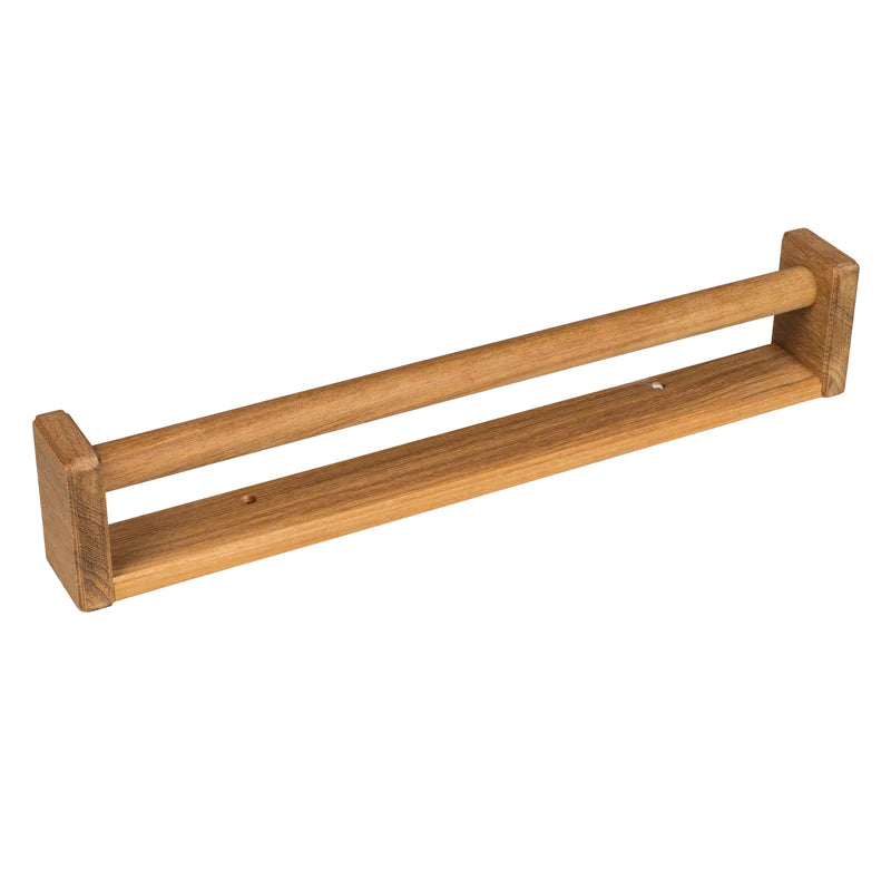 Whaite Car Teak Towel Rack 16" W x 1-7/8" H x 3" D Part 62334 - Essenbay Marine