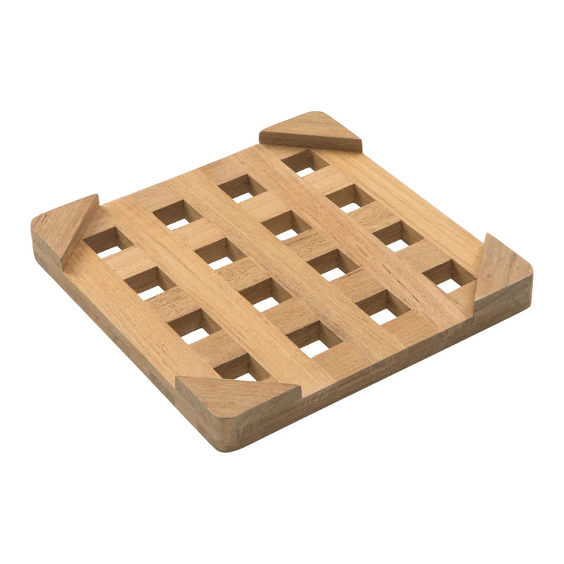 Whitecap Teak Small 6" Square Trivet / Hot Plate / Pot Holder Part 62420 - Essenbay Marine