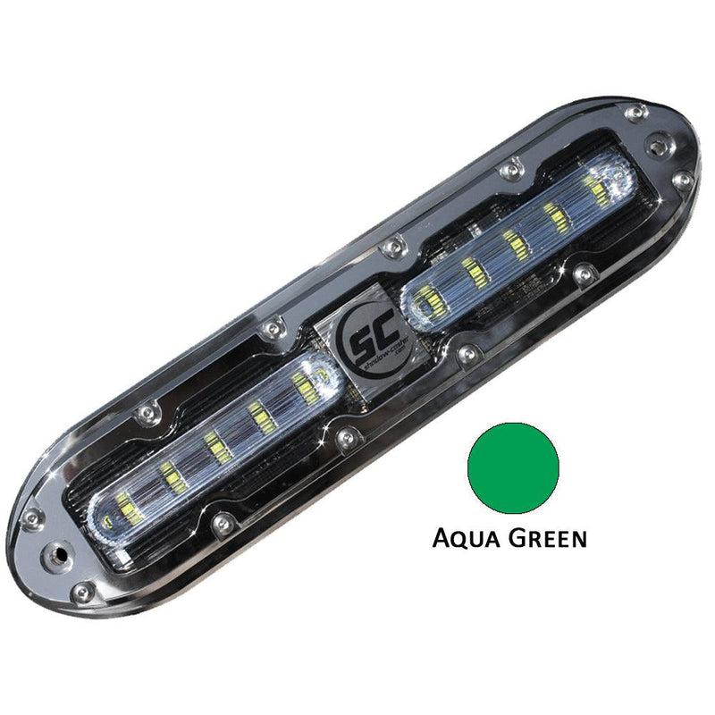 Shadow-Caster SCM-10 LED Underwater Light w/20' Cable - 316 SS Housing - Aqua Green [SCM-10-AG-20] - Essenbay Marine