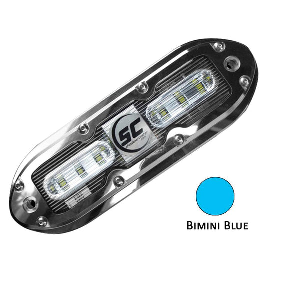 Shadow-Caster SCM-6 LED Underwater Light w/20' Cable - 316 SS Housing - Bimini Blue [SCM-6-BB-20] - Essenbay Marine