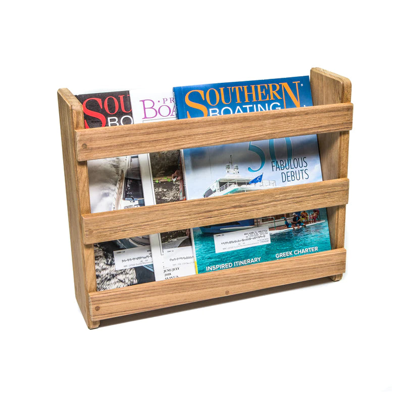 Whitecap Teak Magazine Storage Rack Part 62506 - Essenbay Marine