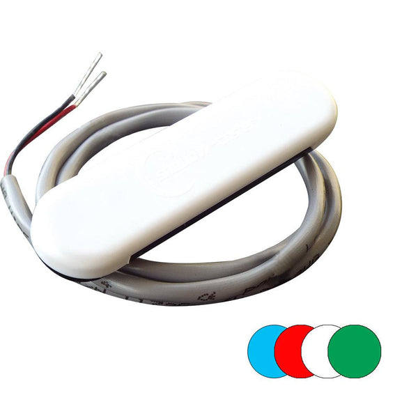 Shadow-Caster Courtesy Light w/2' Lead Wire - White ABS Cover - RGB Multi-Color - 4-Pack [SCM-CL-RGB-4PACK] - Essenbay Marine