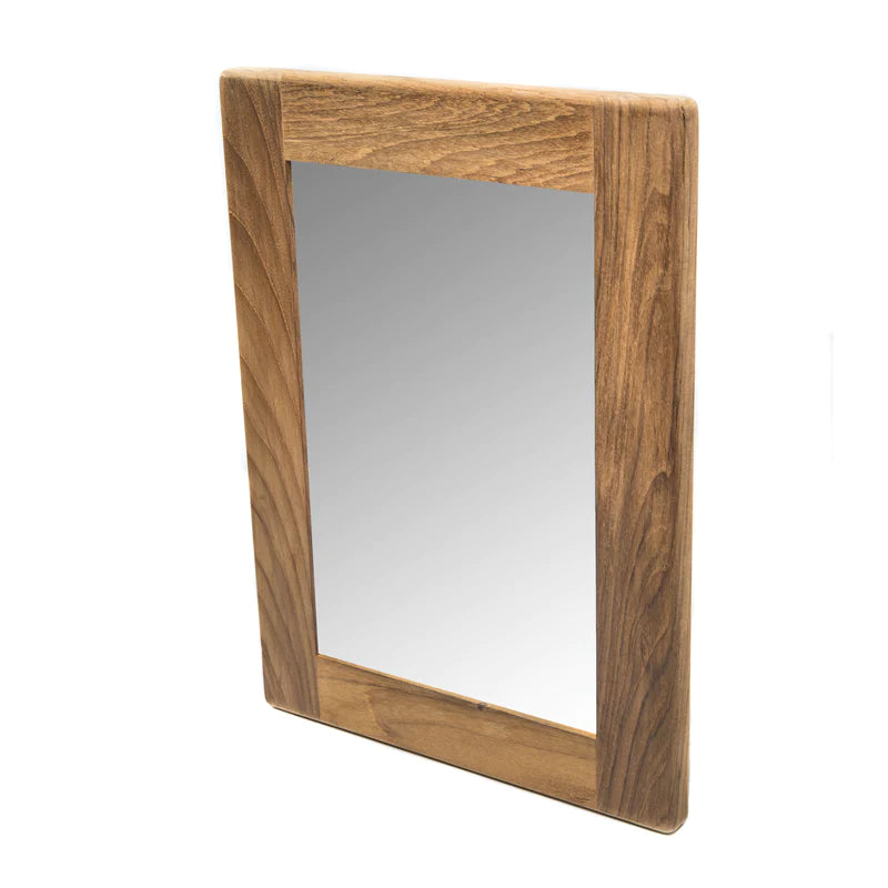 Whitecap Teak Rectangular Mirror 11" W x 15" H Part 62544 - Essenbay Marine