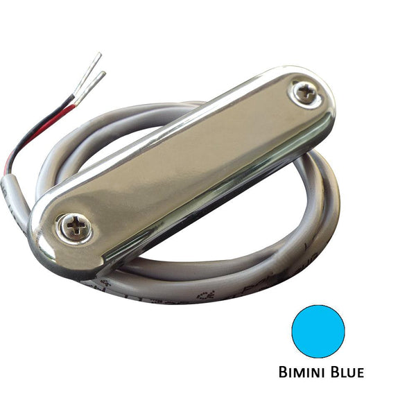 Shadow-Caster Courtesy Light w/2' Lead Wire - 316 SS Cover - Bimini Blue - 4-Pack [SCM-CL-BB-SS-4PACK] - Essenbay Marine
