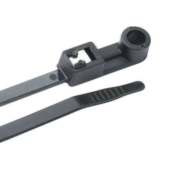 Ancor Mounting Self-Cutting Cable Ties - 8" - UV Black - 20-Pack [199300] - Essenbay Marine