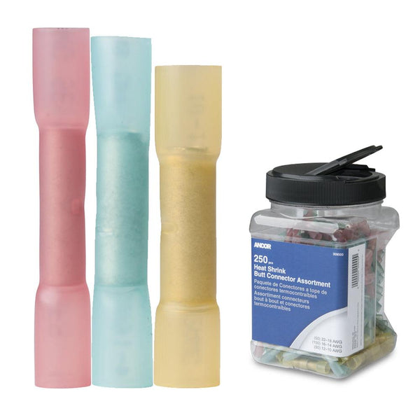 Ancor Heat Shrink Butt Connector Multi-Pack - 250-Piece - Jar [309000] - Essenbay Marine