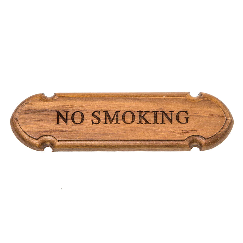 Whitecap Teak No Smoking Name Plate Part 62672 - Essenbay Marine