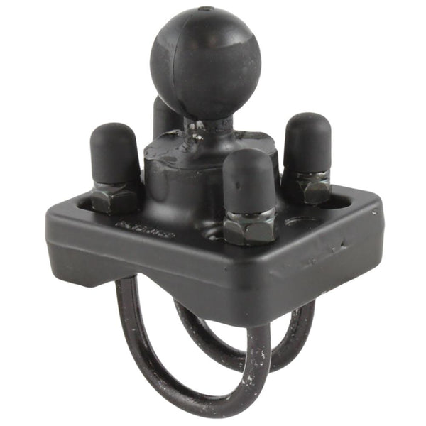 RAM Mount Double U-Bolt Base w/1" Ball f/Rails from 0.75" to 1.25" Diameter [RAM-B-235U] - Essenbay Marine