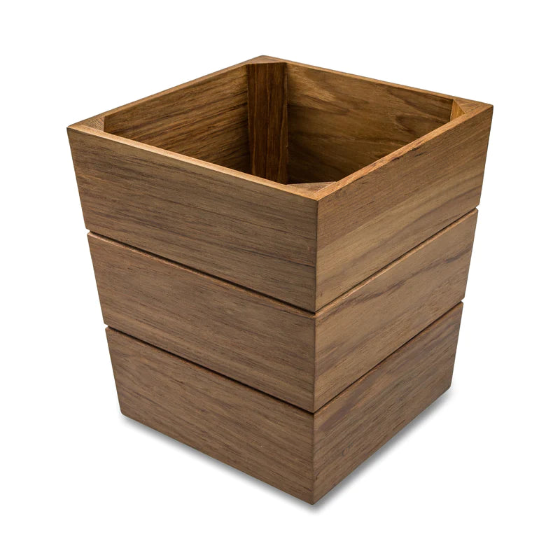 WhiteCap Teak Large Waste Basket Part 63100 - Essenbay Marine