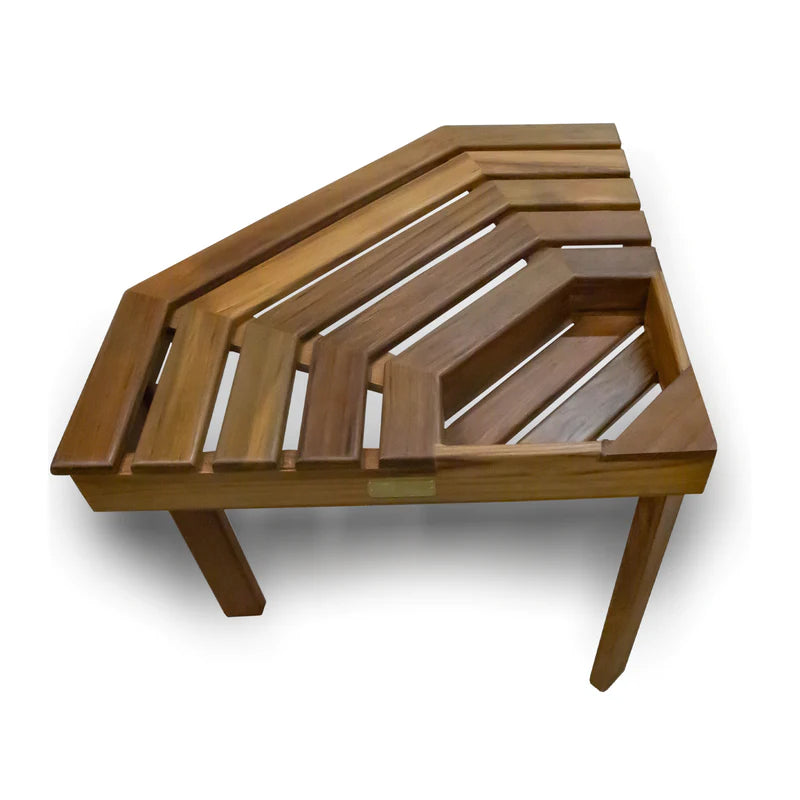 Whitecap Teak Corner Shower Seat / Stool Part 63106 - Essenbay Marine