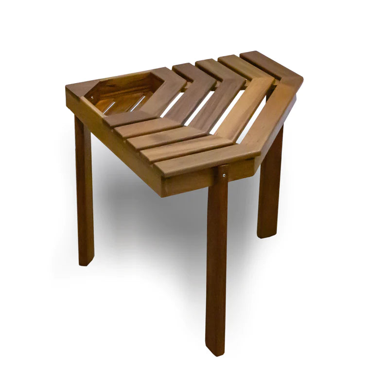 Whitecap Teak Corner Shower Seat / Stool Part 63106 - Essenbay Marine