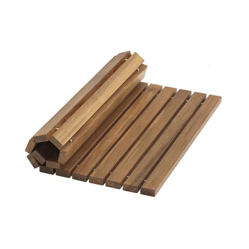 Whitecap Teak Roll-Up Shower Mat Part 63108 - Essenbay Marine