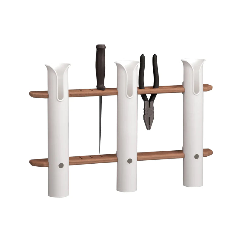 Whitecap Teak 3-Rod Tournament Storage Pack 63449 - Essenbay Marine