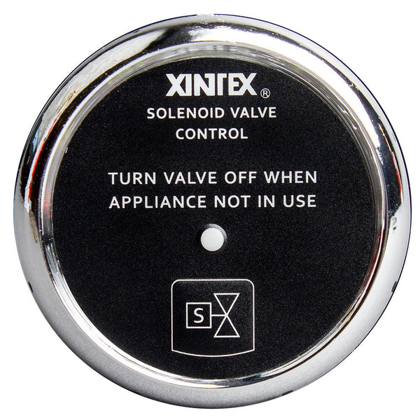 Fireboy-Xintex Propane Control  Solenoid Valve w/Chrome Bezel Display [C-1C-R] - Essenbay Marine