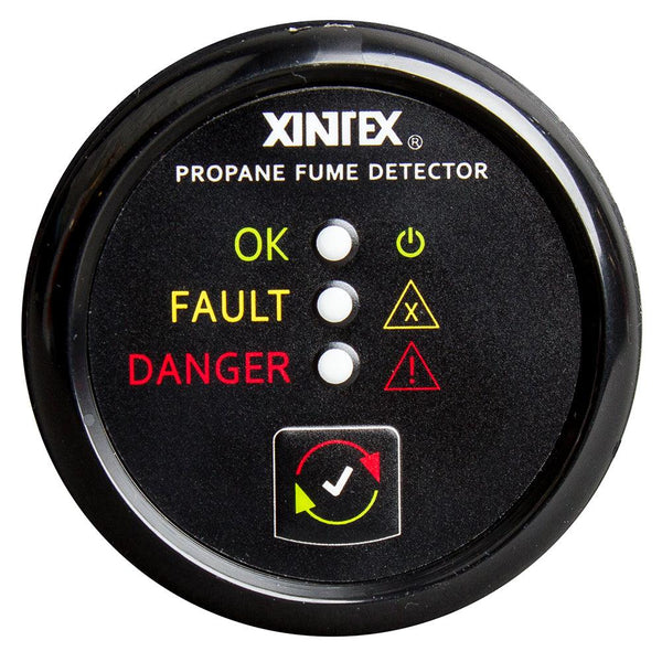 Fireboy-Xintex Propane Fume Detector w/Plastic Sensor - No Solenoid Valve - Black Bezel Display [P-1B-R] - Essenbay Marine