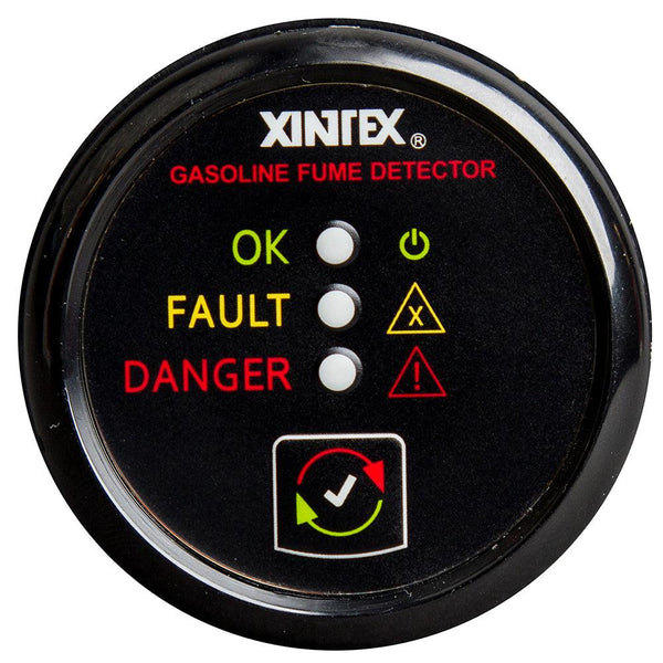 Fireboy-Xintex Gasoline Fume Detector - Black Bezel - 12/24V [G-1B-R] - Essenbay Marine