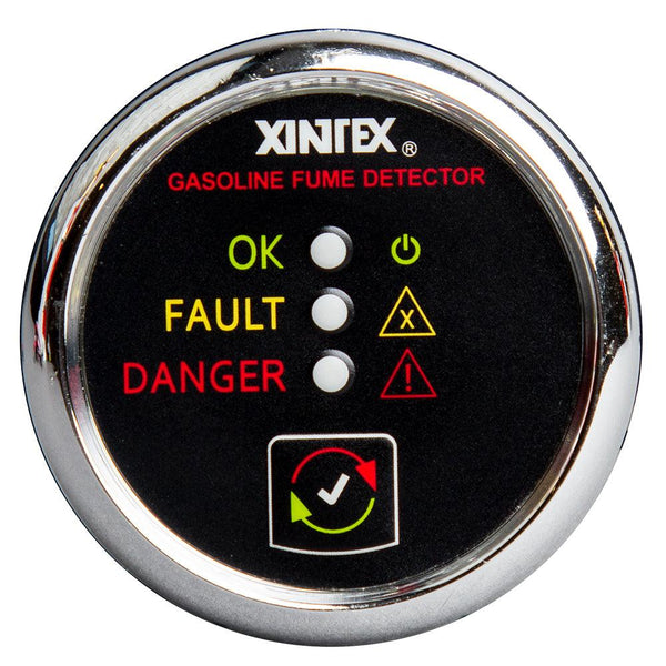 Fireboy-Xintex Gasoline Fume Detector - Chrome Bezel - 12/24V [G-1C-R] - Essenbay Marine