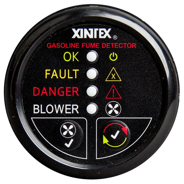 Fireboy-Xintex Gasoline Fume Detector w/Blower Control - Black Bezel - 12V [G-1BB-R] - Essenbay Marine