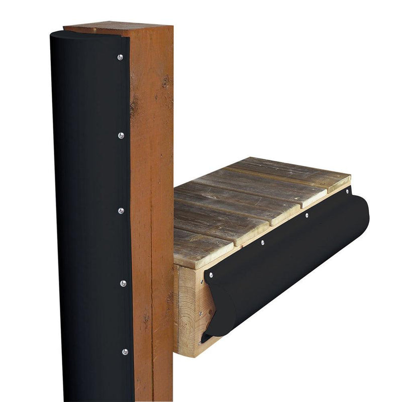 Dock Edge Piling Bumper - One End Capped - 6' - Black [1020-B-F] - Essenbay Marine