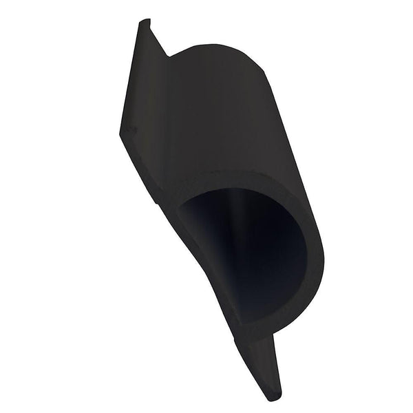 Dock Edge Standard "D" PVC Profile - 16' Roll - Black [1193-F] - Essenbay Marine