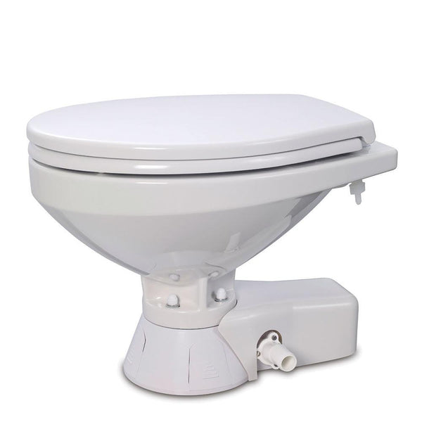 Jabsco Quiet Flush Freshwater Toilet - Regular Bowl w/Soft Close Lid - 24V [37045-4194] - Essenbay Marine