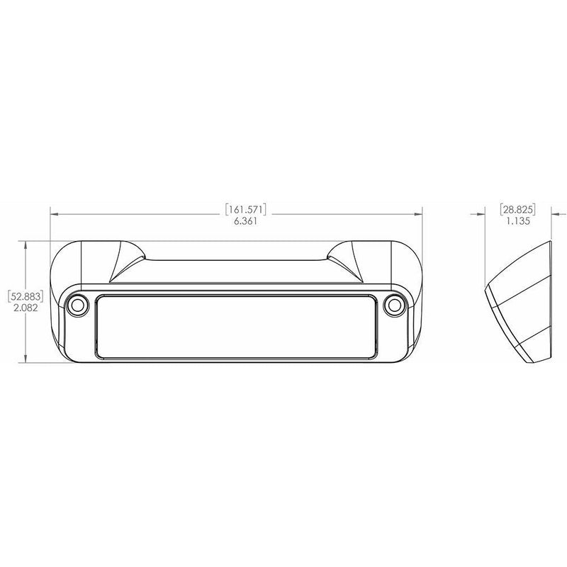 Lumitec Perimeter Light - White Finish - White/Red Dimming [101477] - Essenbay Marine