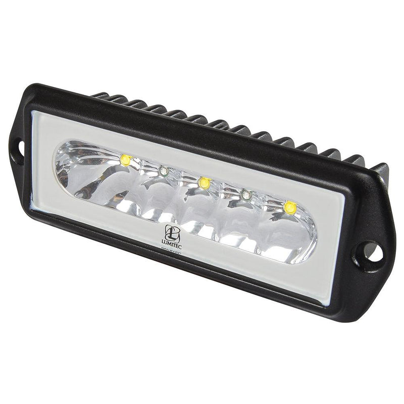 Lumitec Capri2 - Flush Mount LED Flood Light - Black Housing - 2-Color White/Blue Dimming [101186] - Essenbay Marine