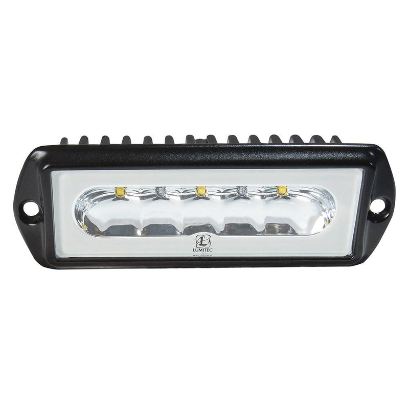 Lumitec Capri2 - Flush Mount LED Flood Light - Black Housing - 2-Color White/Blue Dimming [101186] - Essenbay Marine