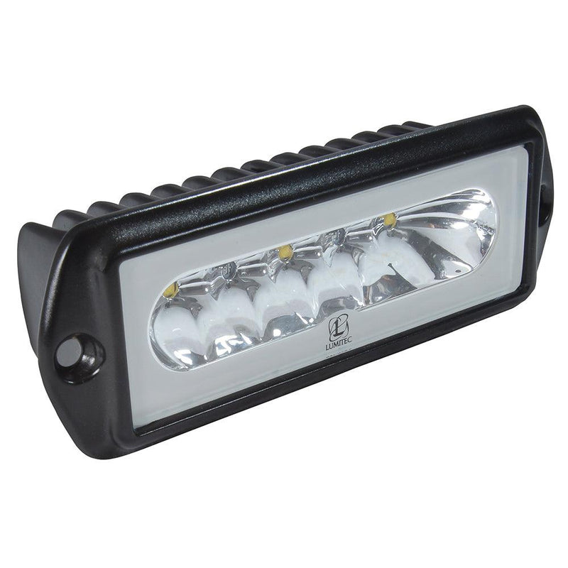 Lumitec Capri2 - Flush Mount LED Flood Light - Black Housing - 2-Color White/Blue Dimming [101186] - Essenbay Marine