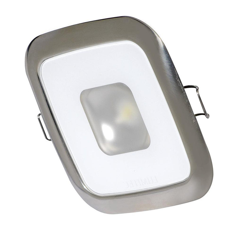 Lumitec Square Mirage Down Light - White Dimming, Red/Blue Non-Dimming - Polished Bezel [116118] - Essenbay Marine