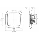 Lumitec Square Mirage Down Light - White Dimming, Red/Blue Non-Dimming - Polished Bezel [116118] - Essenbay Marine