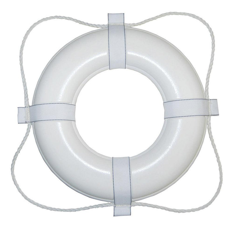 Taylor Made Foam Ring Buoy - 24" - White w/White Grab Line [361] - Essenbay Marine