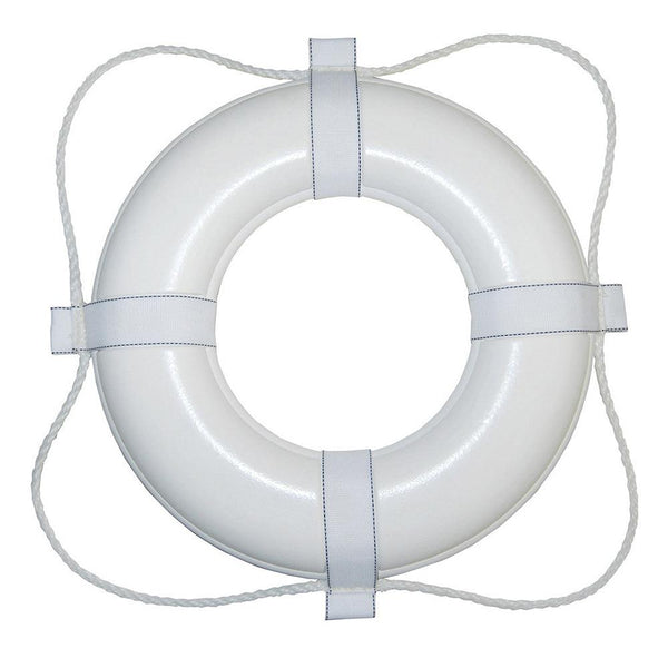 Taylor Made White 30" Foam Ring Buoy w/White Grab Line [380] - Essenbay Marine