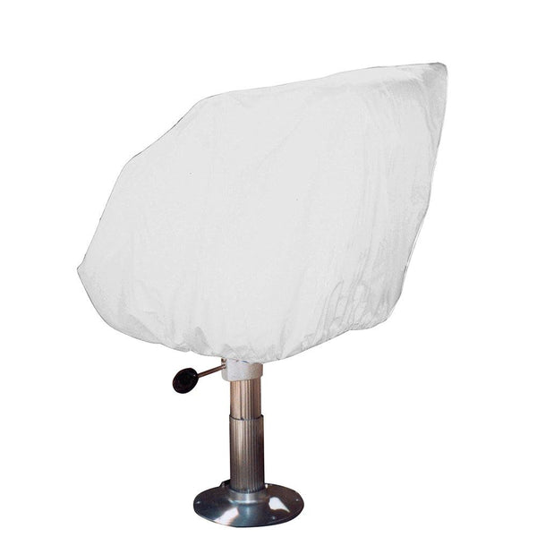 Taylor Made Helm/Bucket/Fixed Back Boat Seat Cover - Vinyl White [40230] - Essenbay Marine
