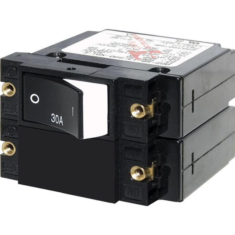 Blue Sea 7574 A-Series Raised Rocker Circuit Breaker - Double Pole - 30A [7574] - Essenbay Marine