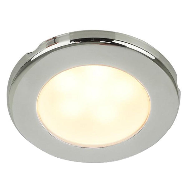 Hella Marine EuroLED 75 3" Round Screw Mount Down Light - Warm White LED - Stainless Steel Rim - 24V [958109121] - Essenbay Marine