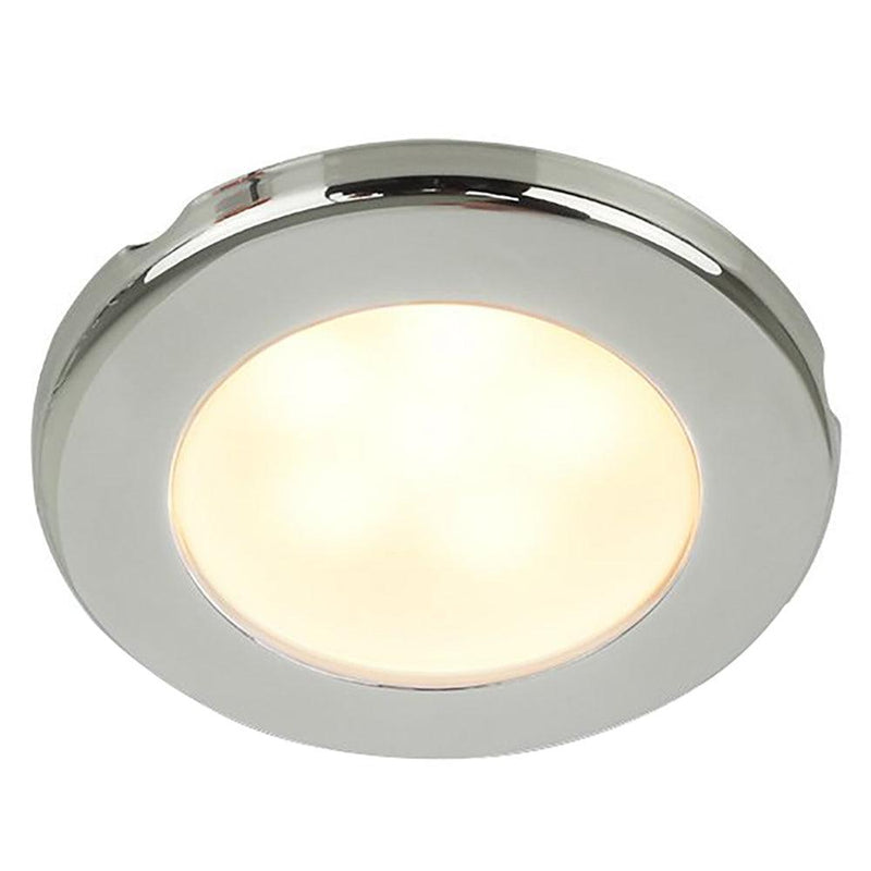 Hella Marine EuroLED 75 3" Round Screw Mount Down Light - Warm White LED - Stainless Steel Rim - 24V [958109121] - Essenbay Marine