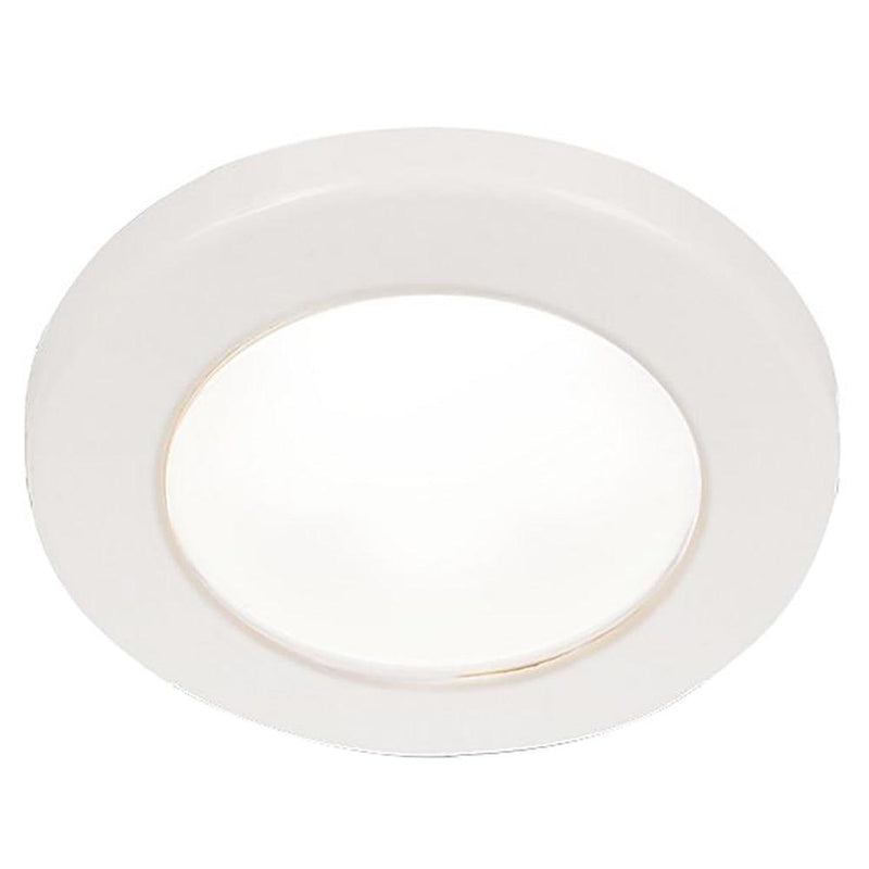 Hella Marine EuroLED 75 3" Round Screw Mount Down Light - White LED - White Plastic Rim - 12V [958110011] - Essenbay Marine