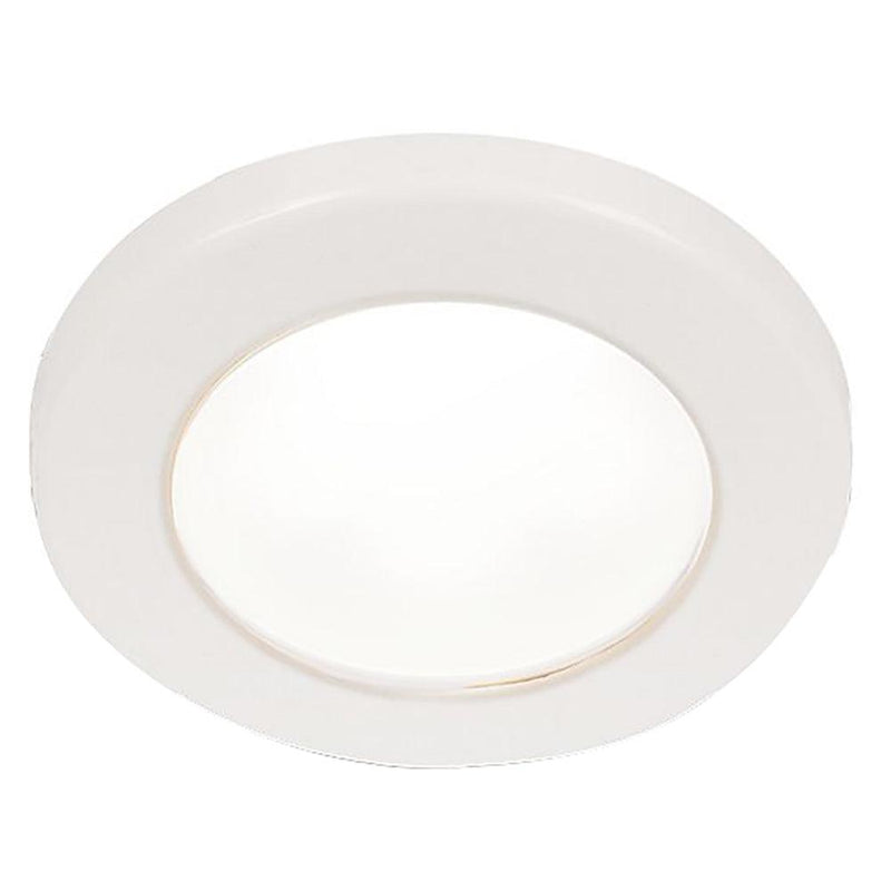 Hella Marine EuroLED 75 3" Round Screw Mount Down Light - White LED - White Plastic Rim - 24V [958110111] - Essenbay Marine