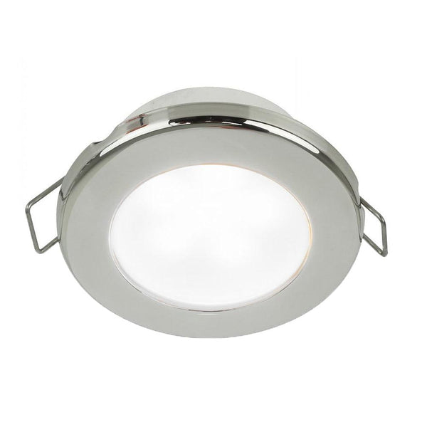 Hella Marine EuroLED 75 3" Round Spring Mount Down Light - White LED - Stainless Steel Rim - 12V [958110521] - Essenbay Marine